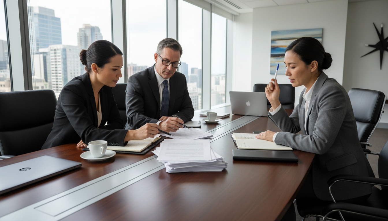 Group discussing statute draft