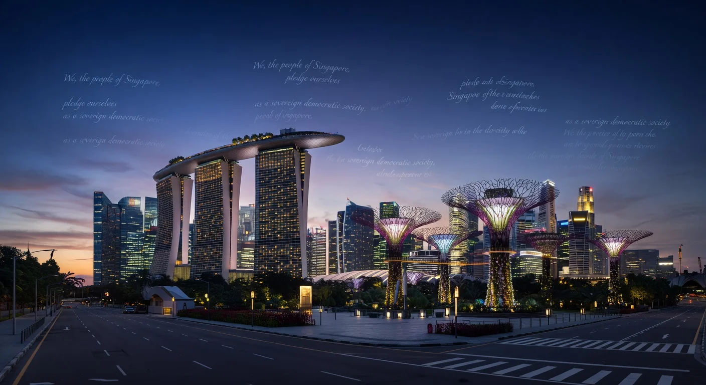 Modern Singapore skyline symbolizing progress