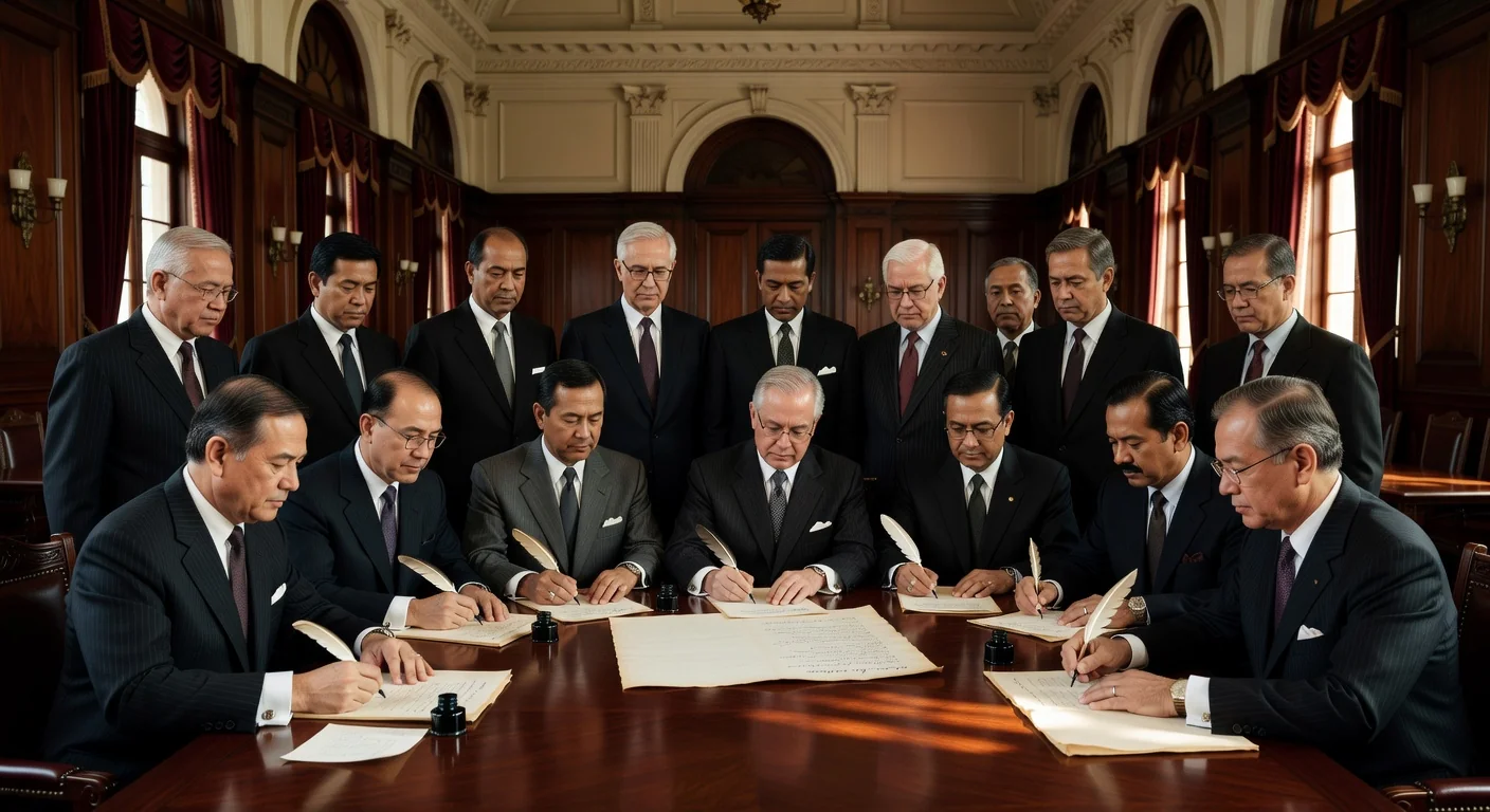 Historical signing of Singapore Constitution