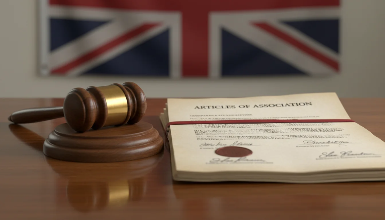 Gavel and UK legal papers on desk