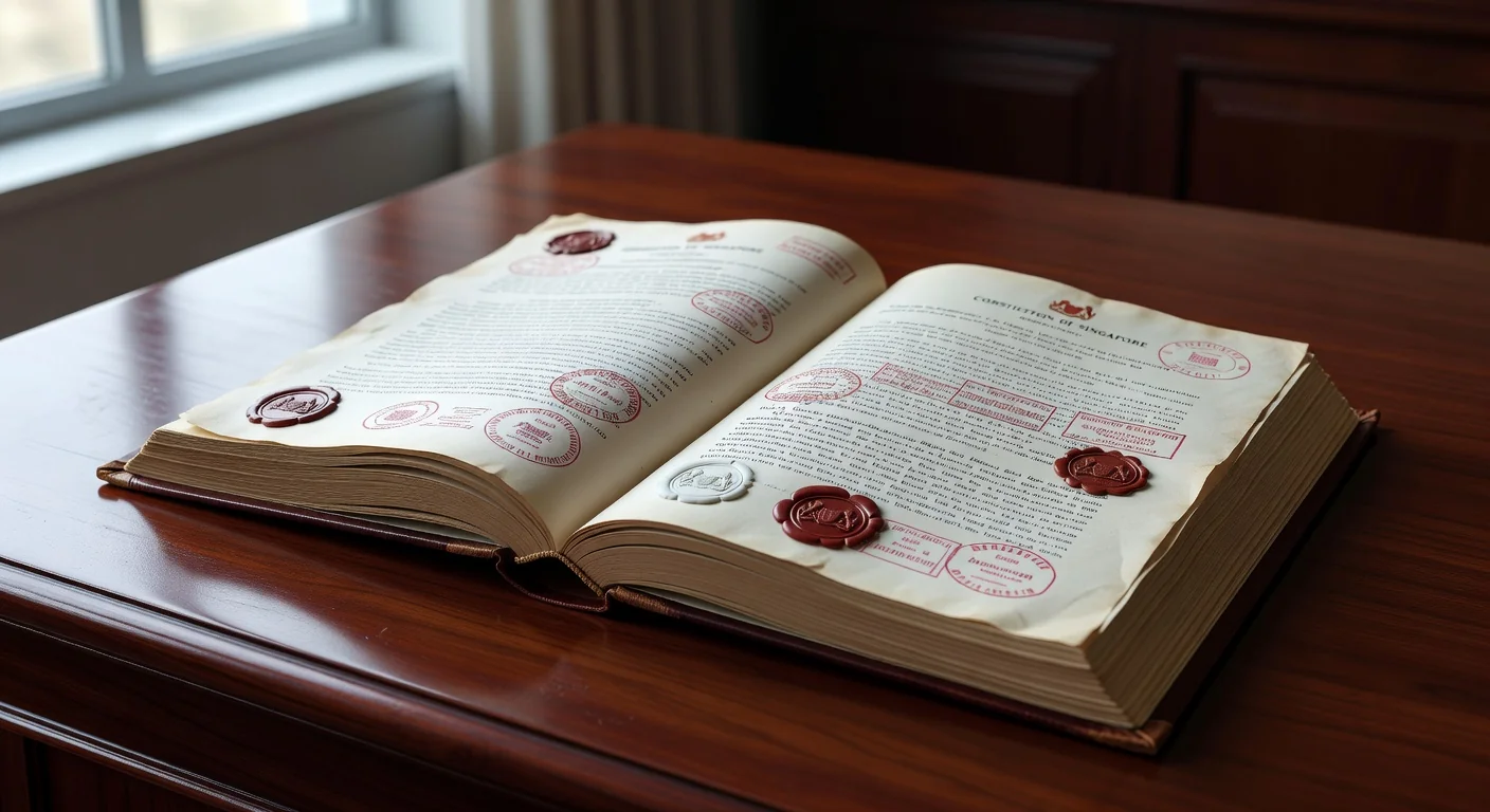 Singapore Constitution document close-up