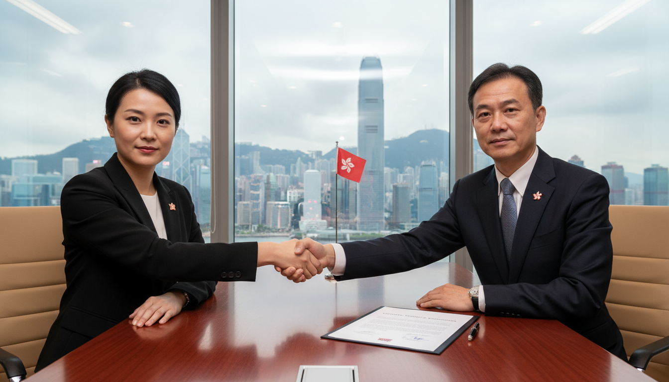 Signing company constitution in Hong Kong