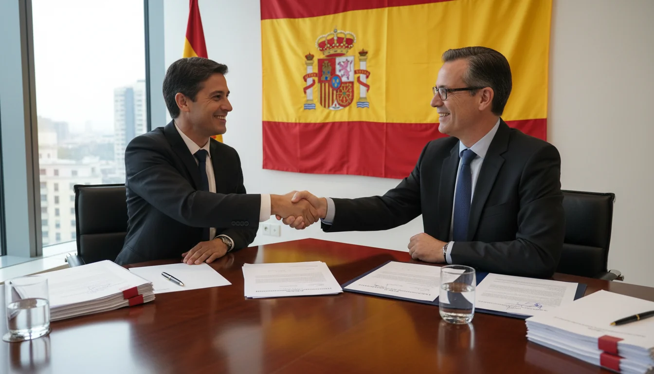 Signing shares purchase contract