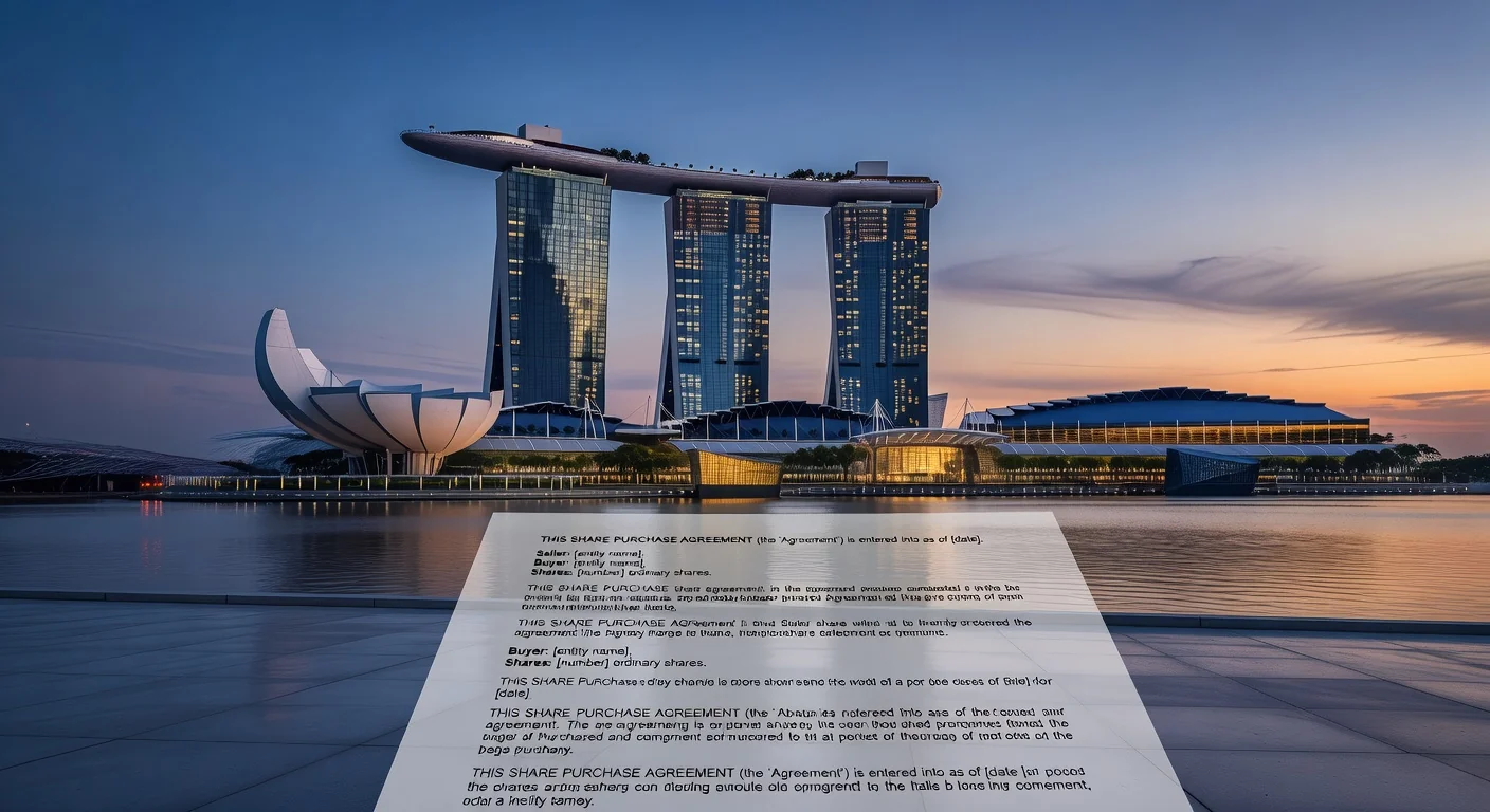Singapore skyline with contract overlay
