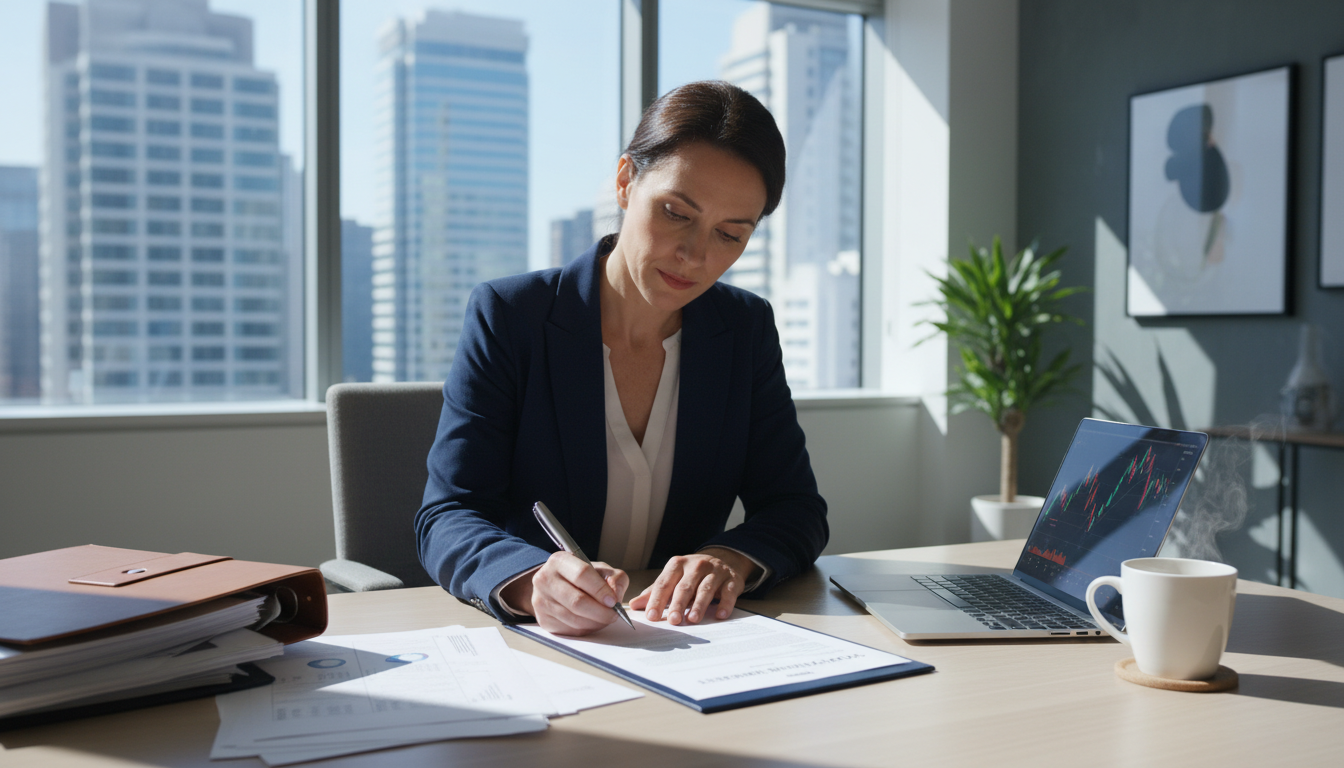 Adult signing stock contract