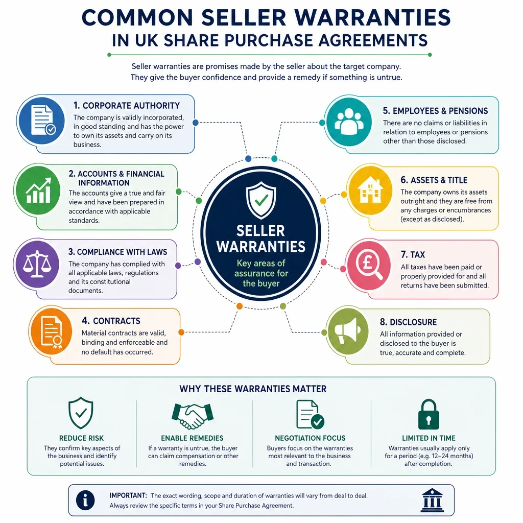 Common Seller Warranties in UK Share Purchase Agreements