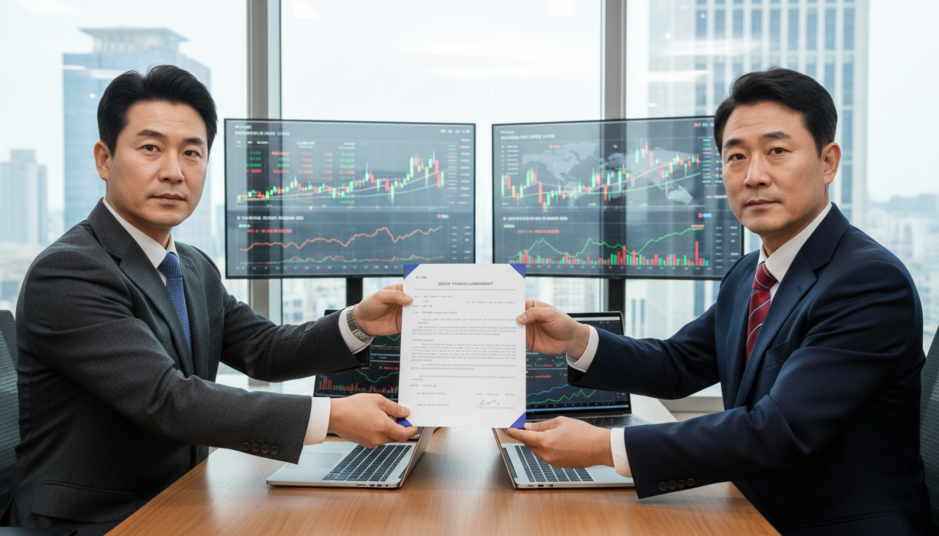 Korean stock trading contract signing