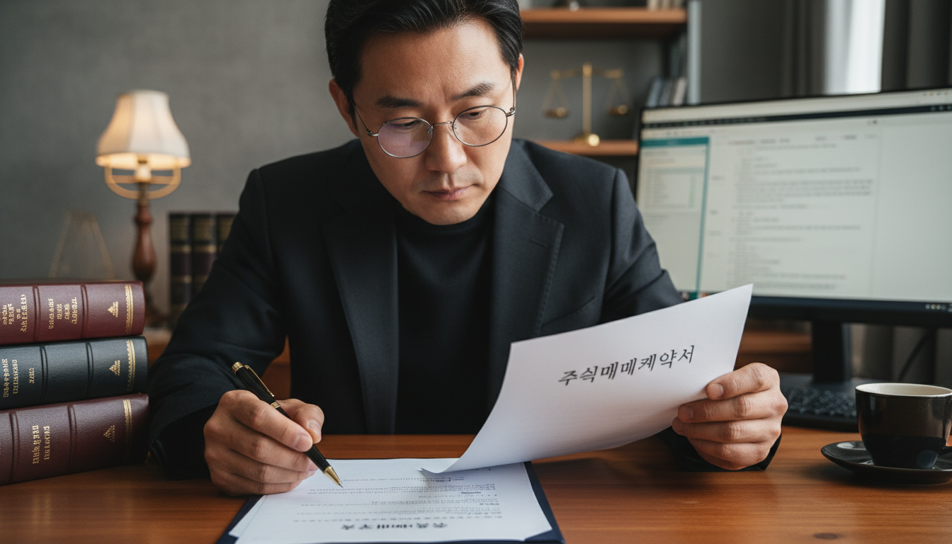 Legal review of 주식매매계약서 document
