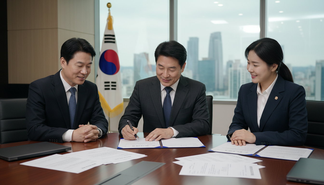 South Korean stock market legal signing