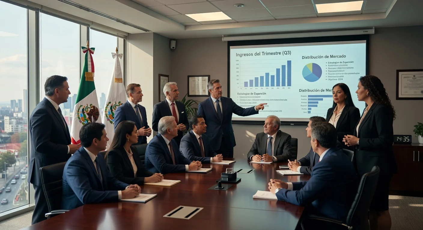 Discussing corporate agenda items