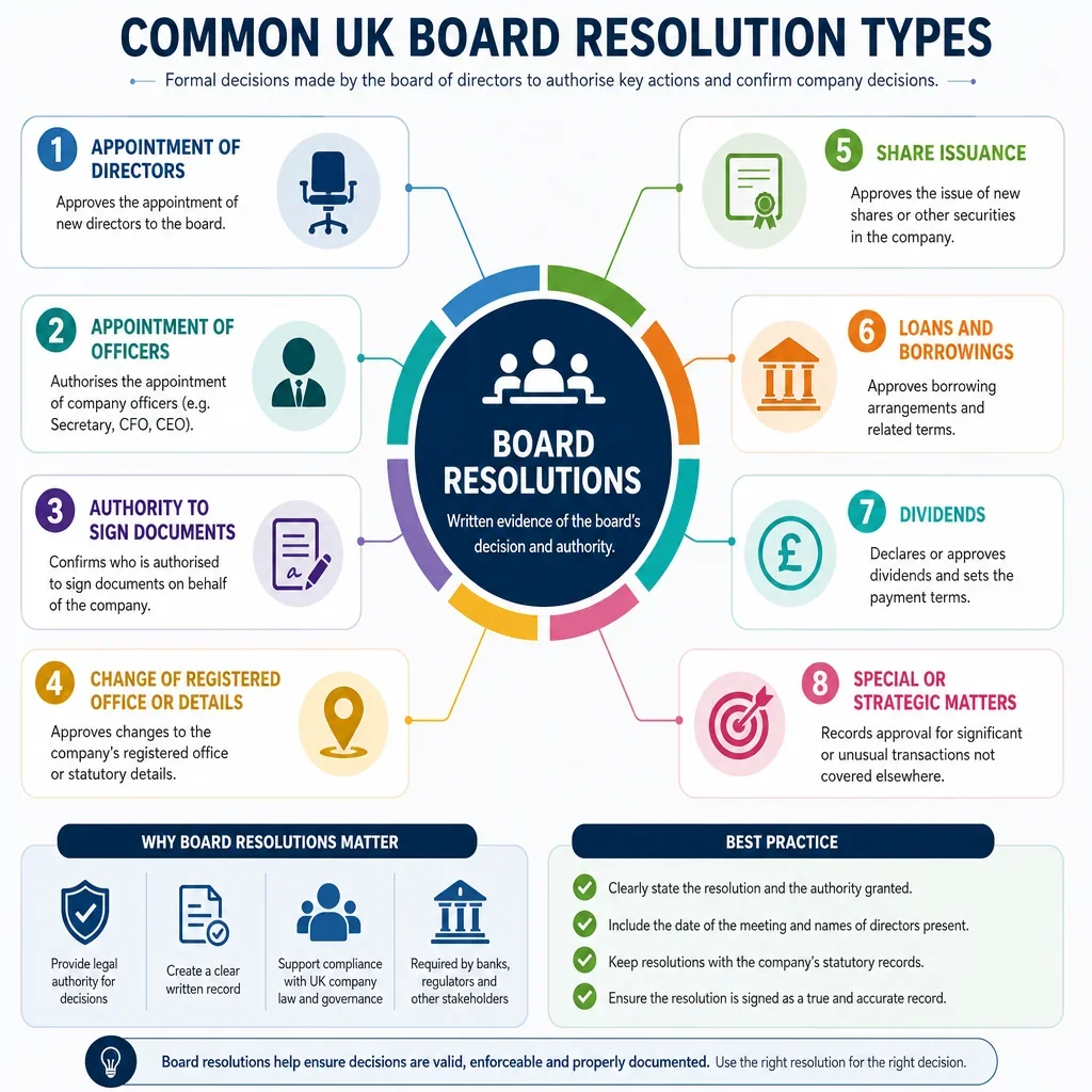 Common UK Board Resolution Types