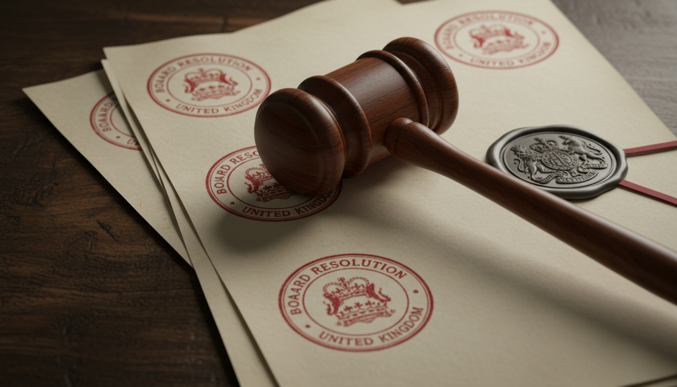 Gavel on UK legal papers