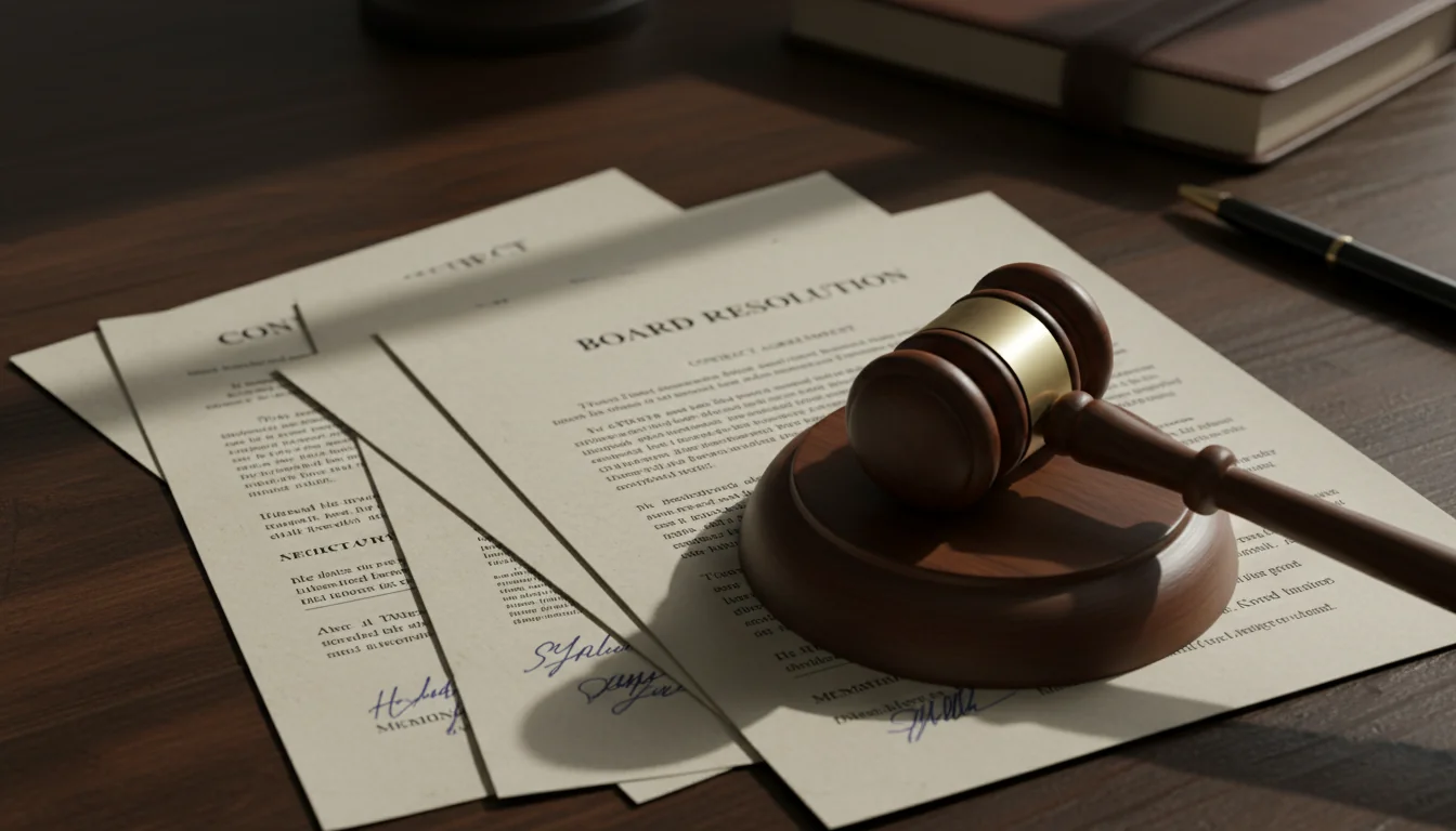 Gavel on legal documents