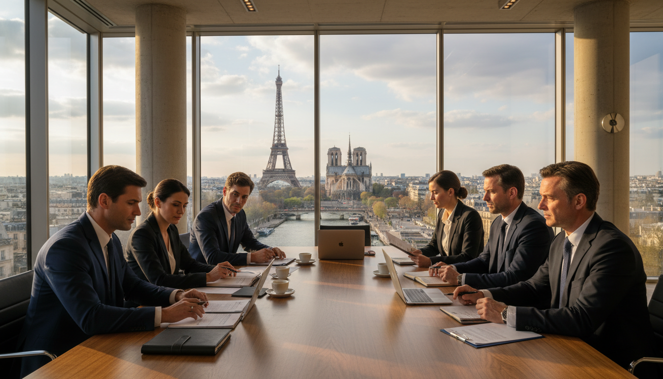 Board meeting in French office