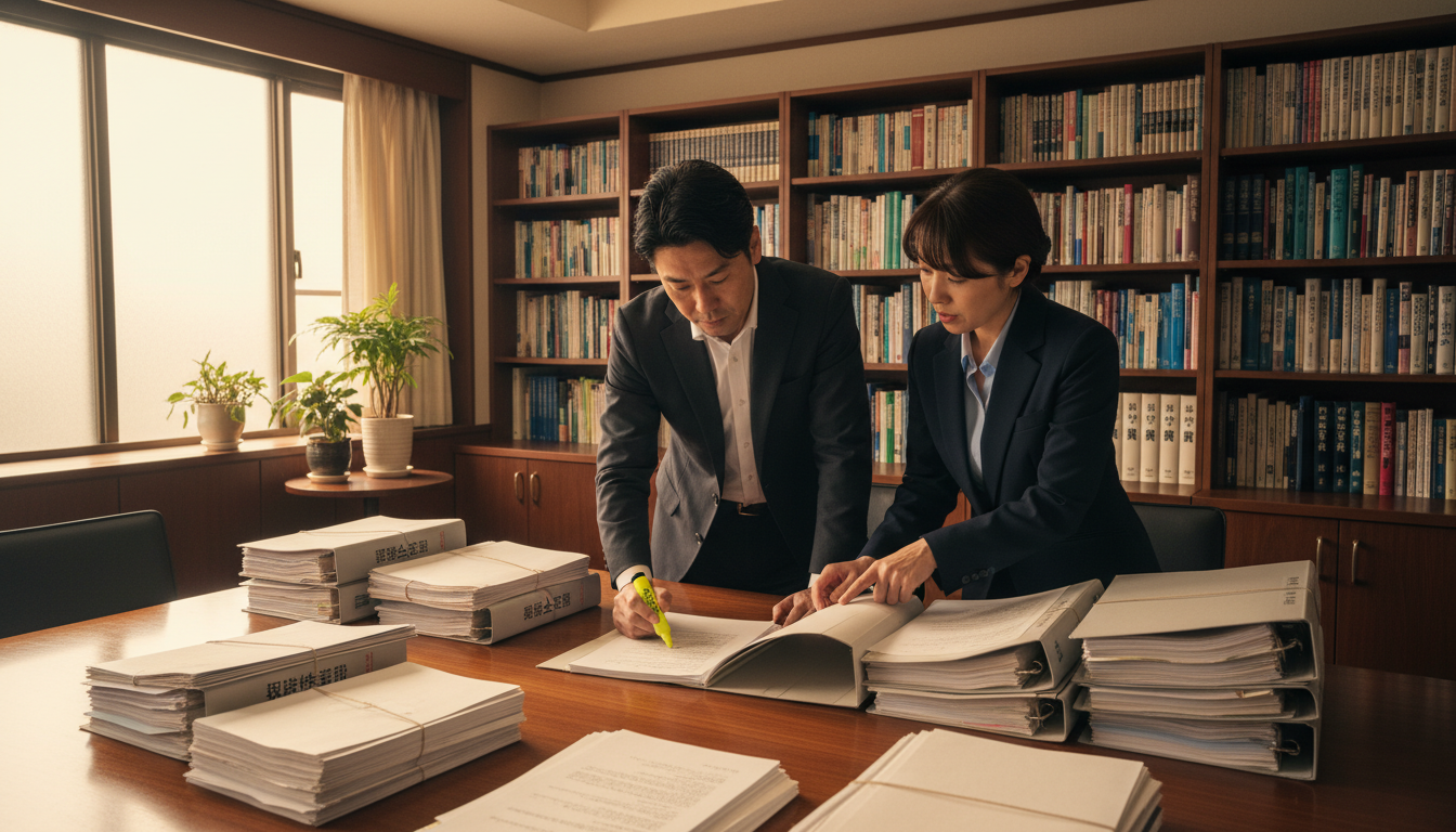 Reviewing Japanese legal board papers