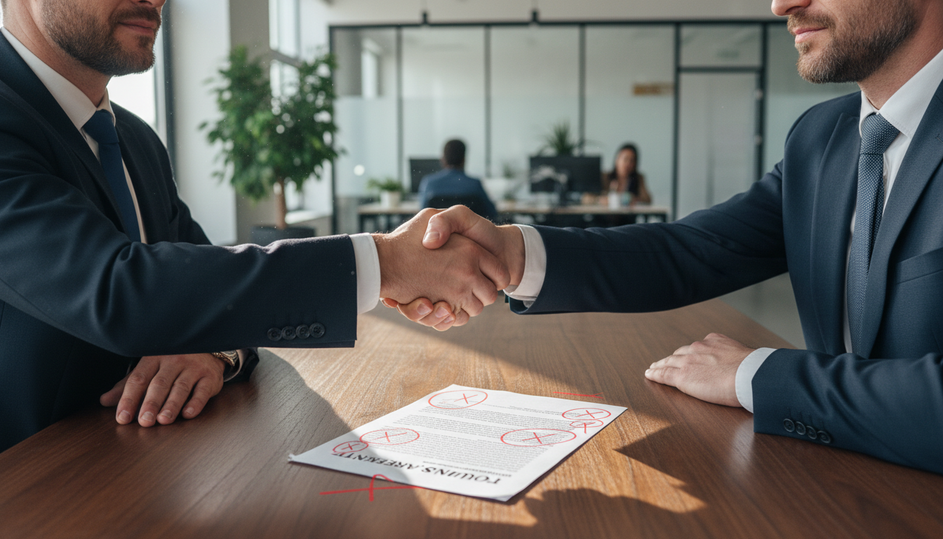 Handshake sealing flawed agreement