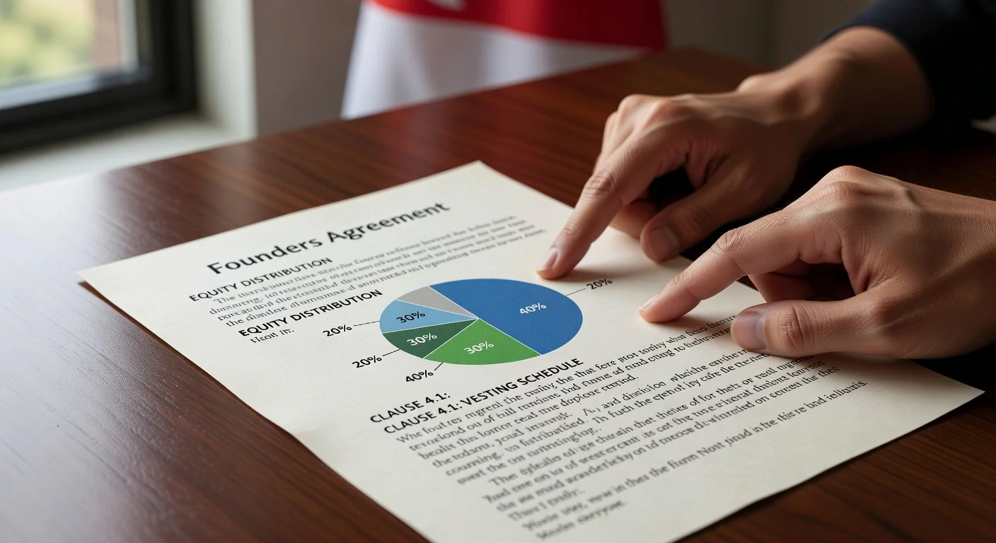 Equity shares pie chart on agreement
