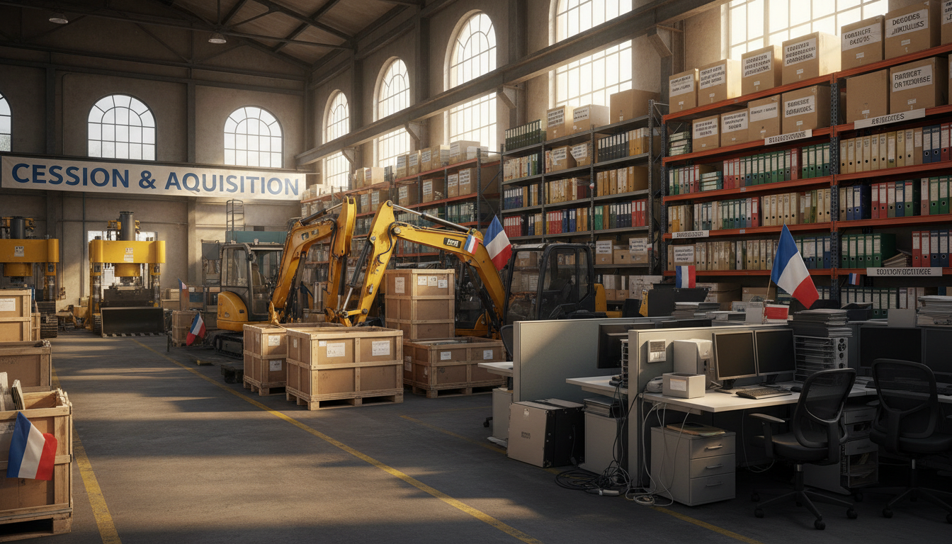 French company assets like machinery and documents.