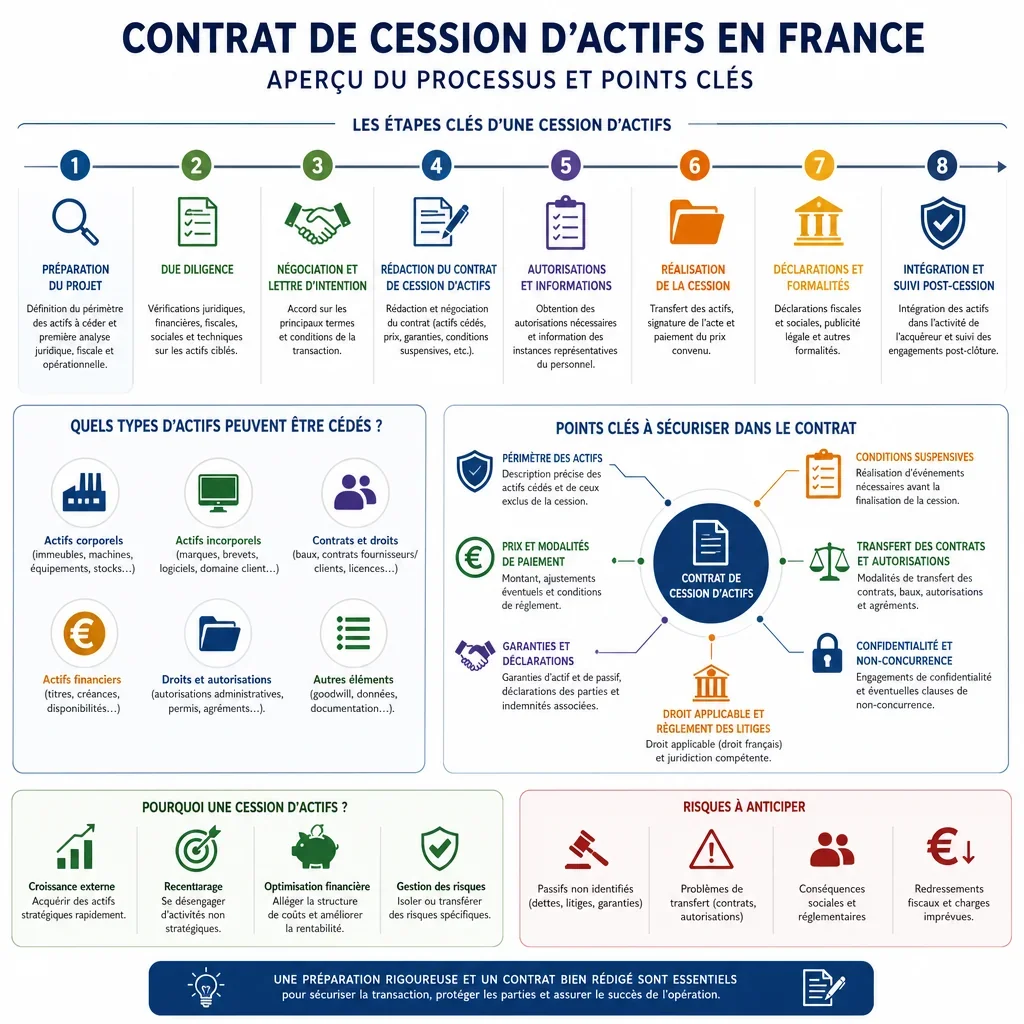 Liste de vérification documentaire pour une cession d\'actifs
