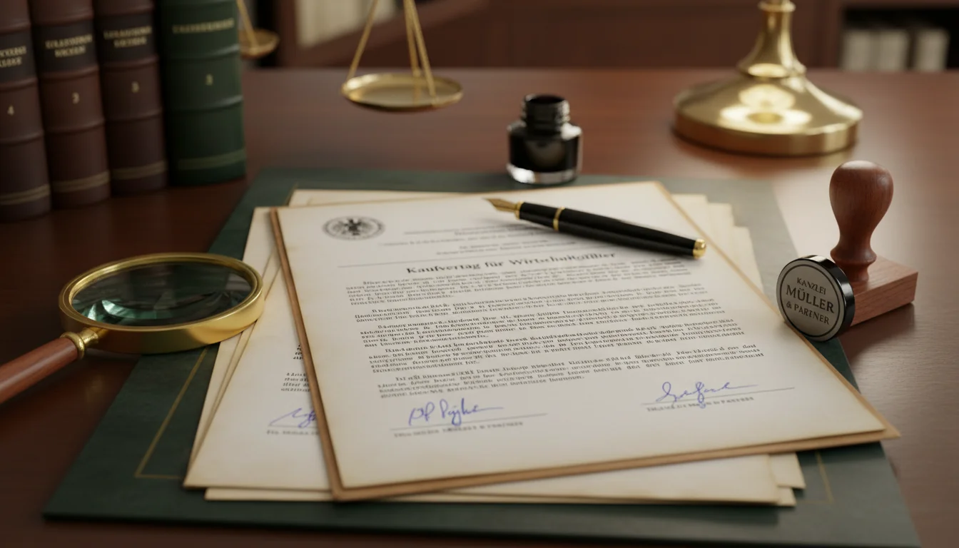 Legal documents stack on desk