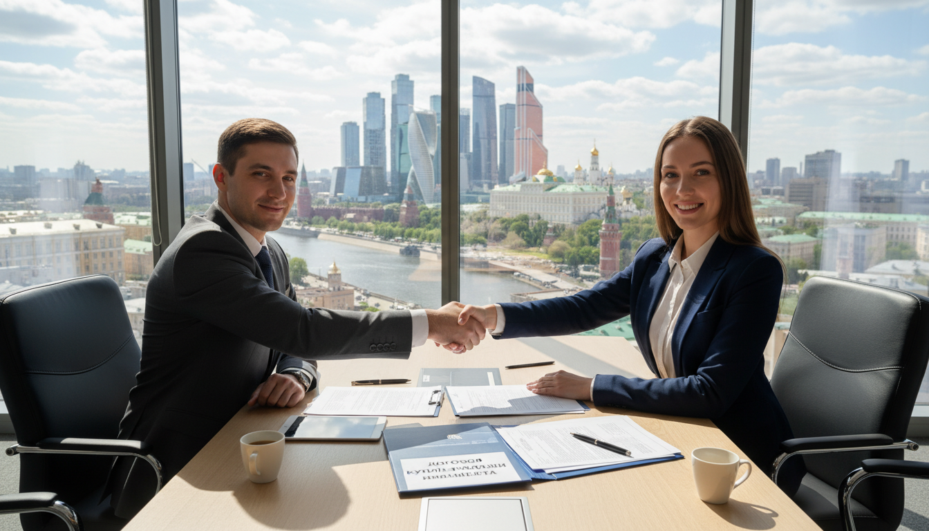 Property sale handshake