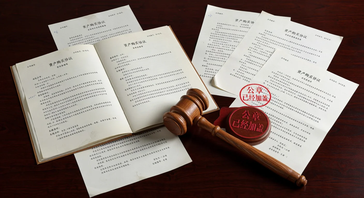 Chinese legal documents and gavel symbol