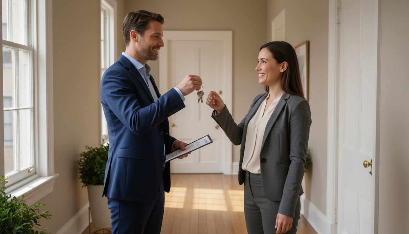 Room keys handover in lease