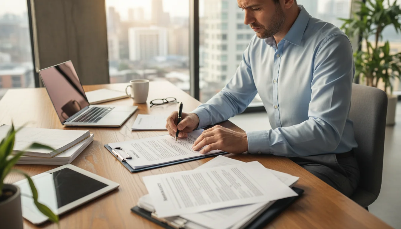 Person signing rental agreement