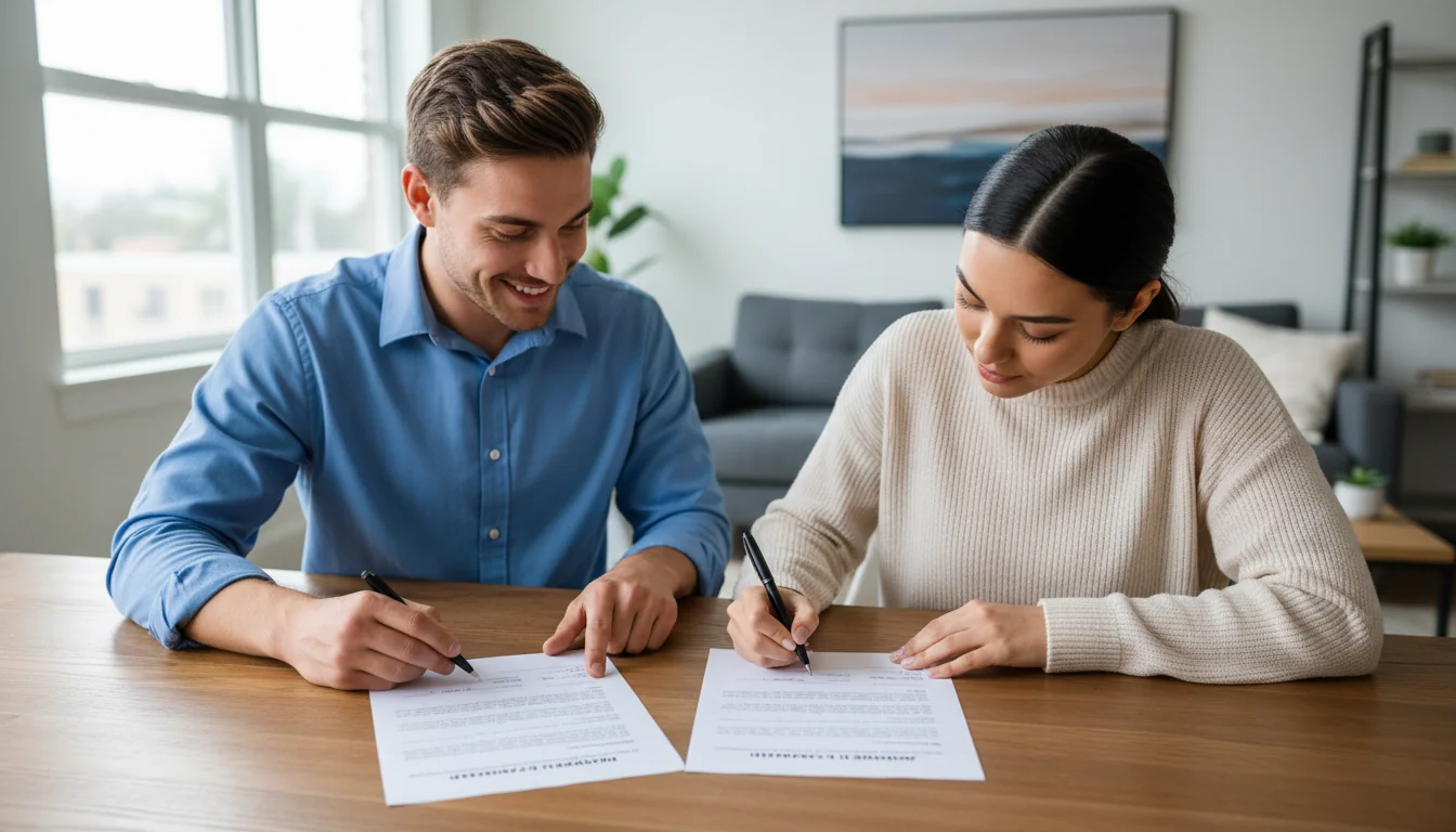 Professional signing US lodger agreement