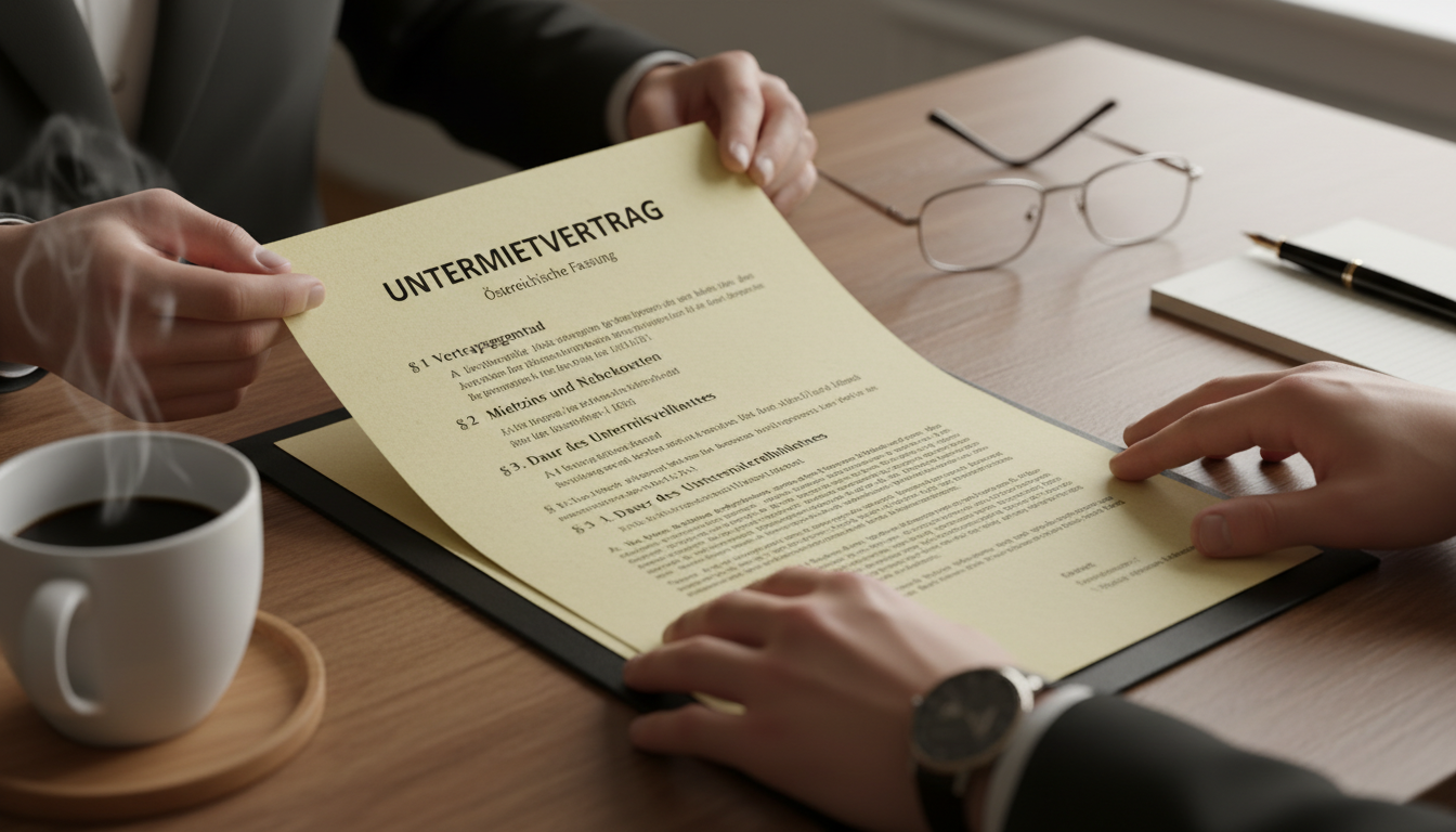 Austrian rental agreement document