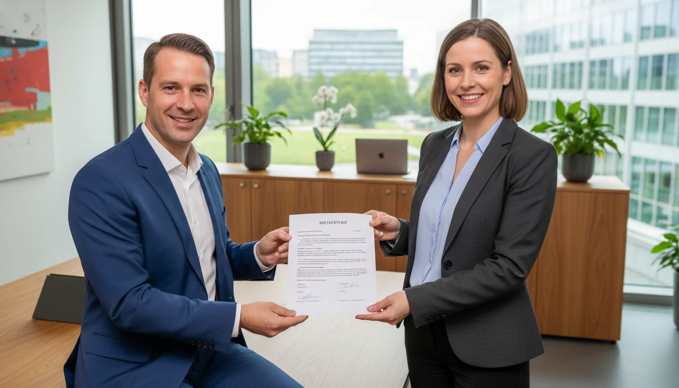 German rental contract signing