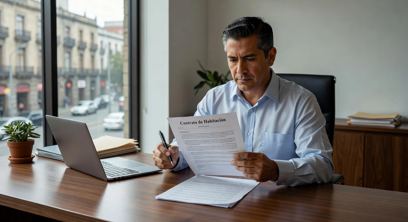 Legal room rental contract document