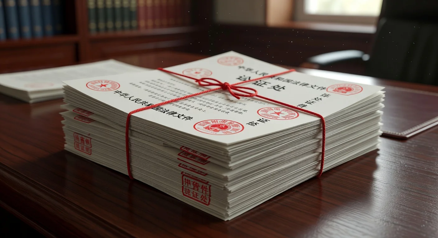 Stack of legal documents sealed