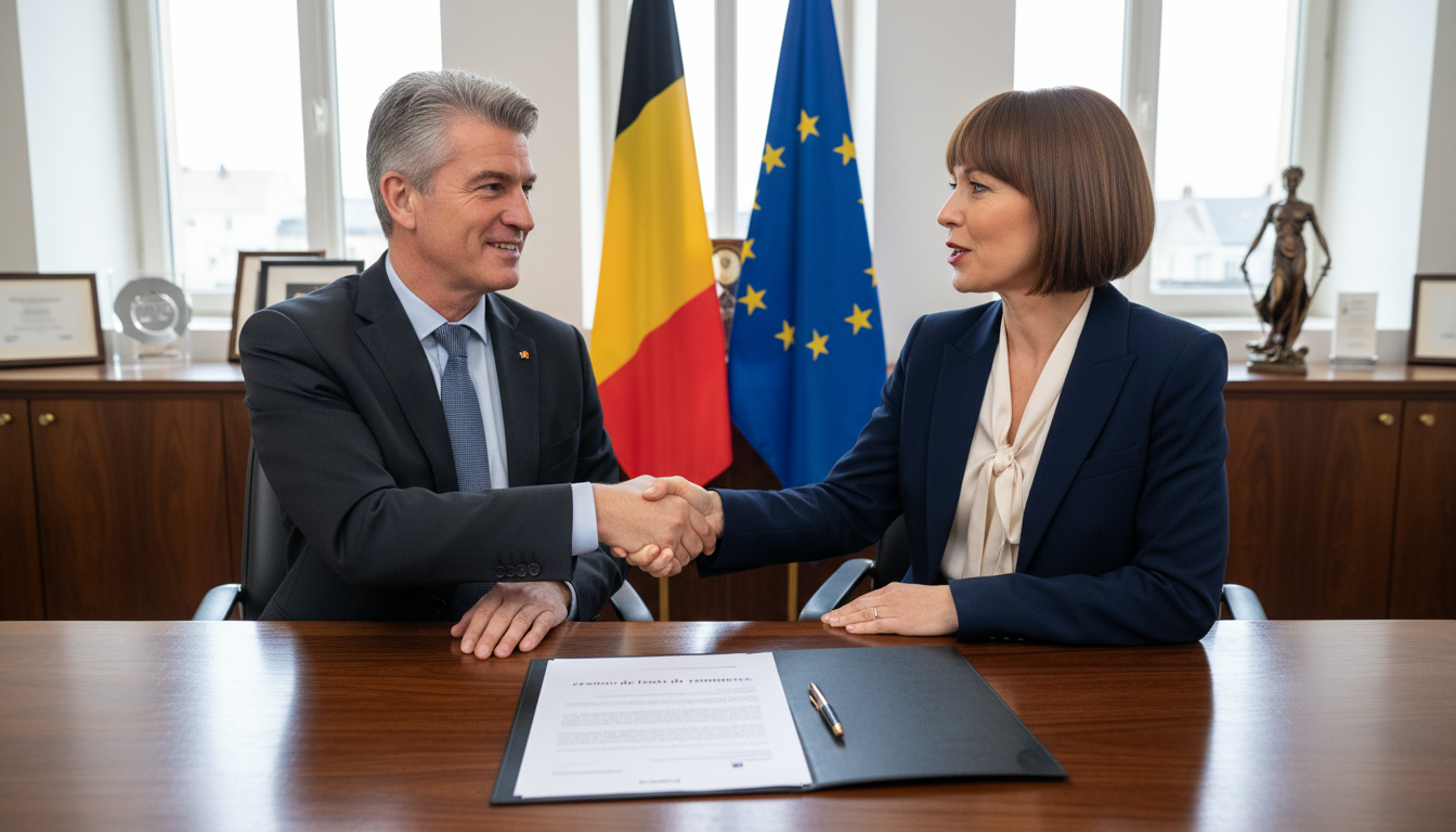 Belgian business transfer contract signing