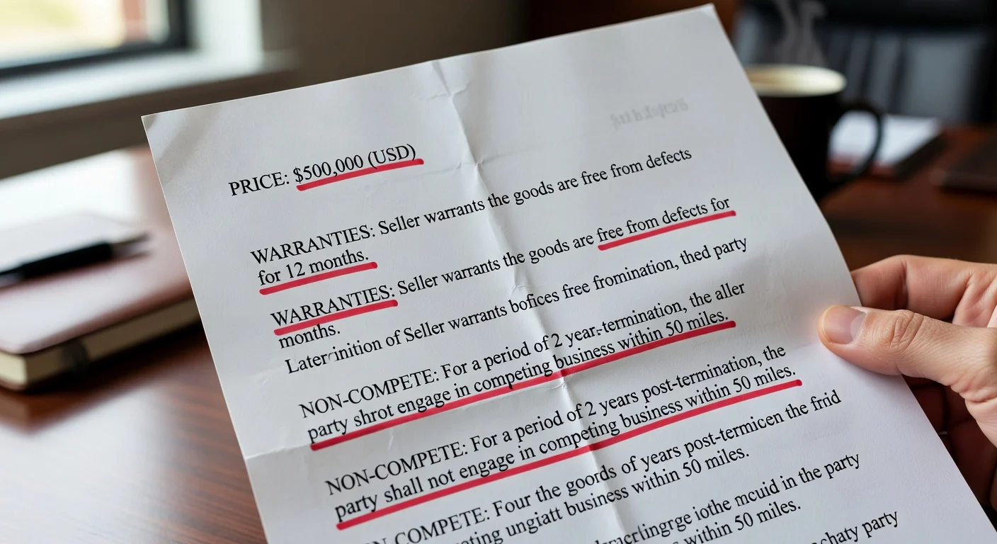 Key clauses in sales agreement