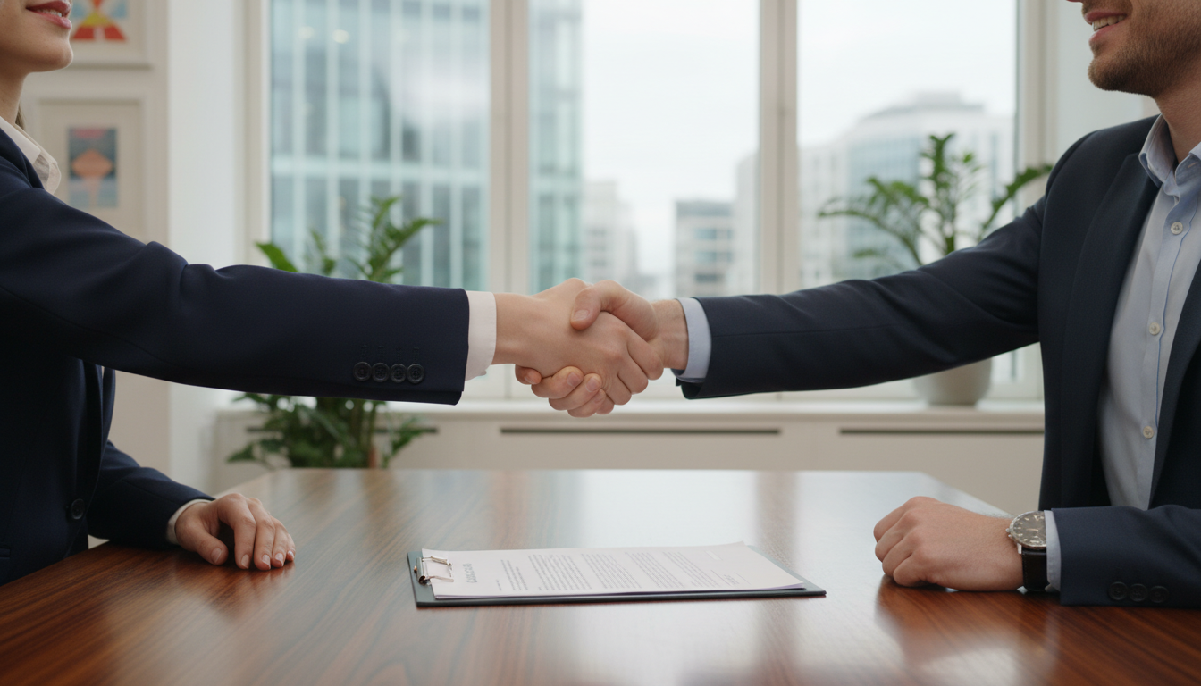 Handshake sealing business deal