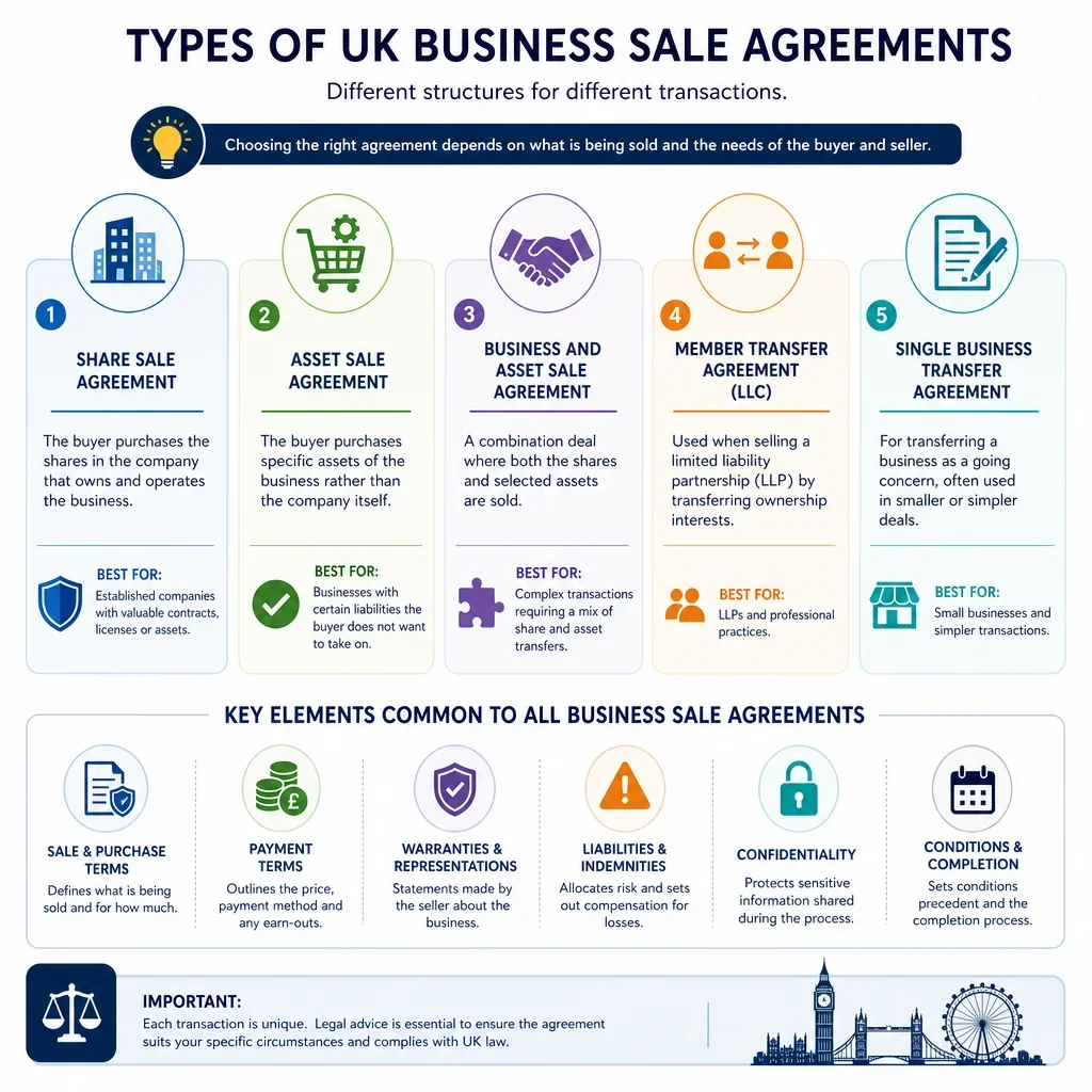 Types of UK Business Sale Agreements