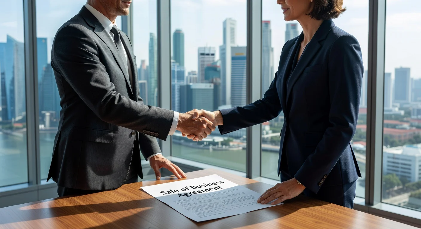 Business handshake sealing agreement
