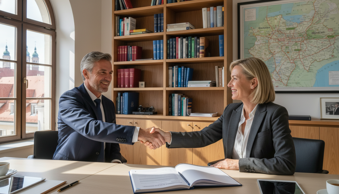 Business handshake agreement