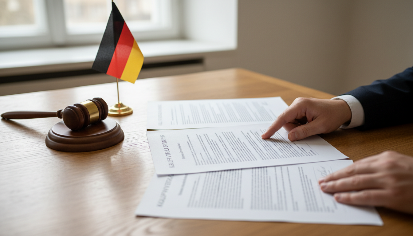 Legal documents on desk