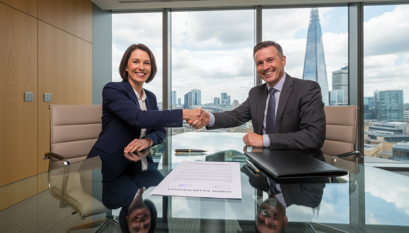 Handshake sealing business deal