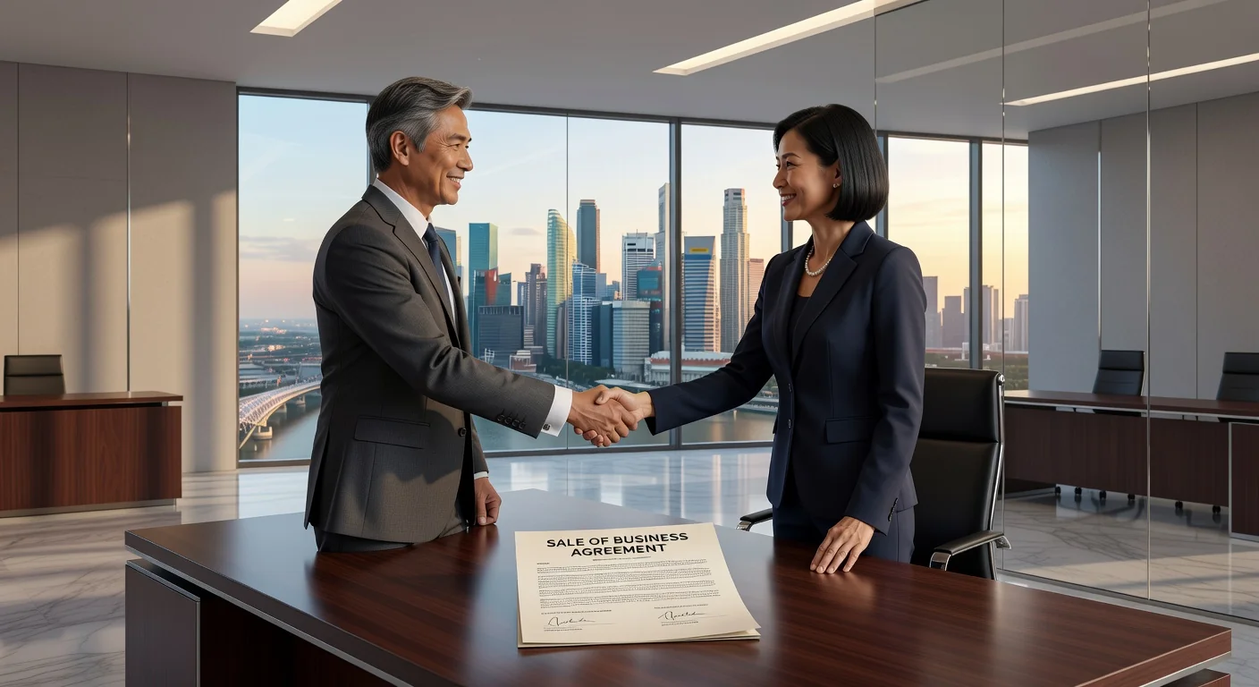Business owners signing agreement