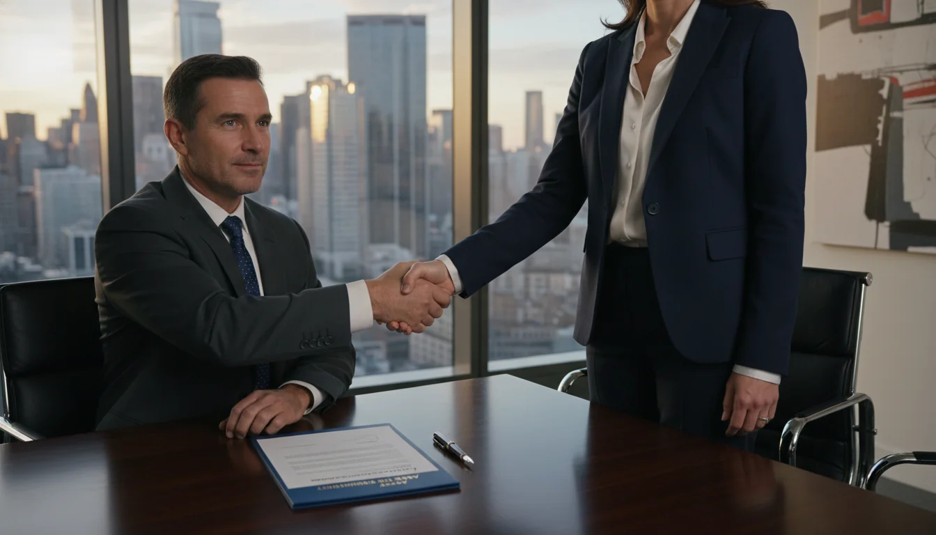 Handshake sealing business asset deal