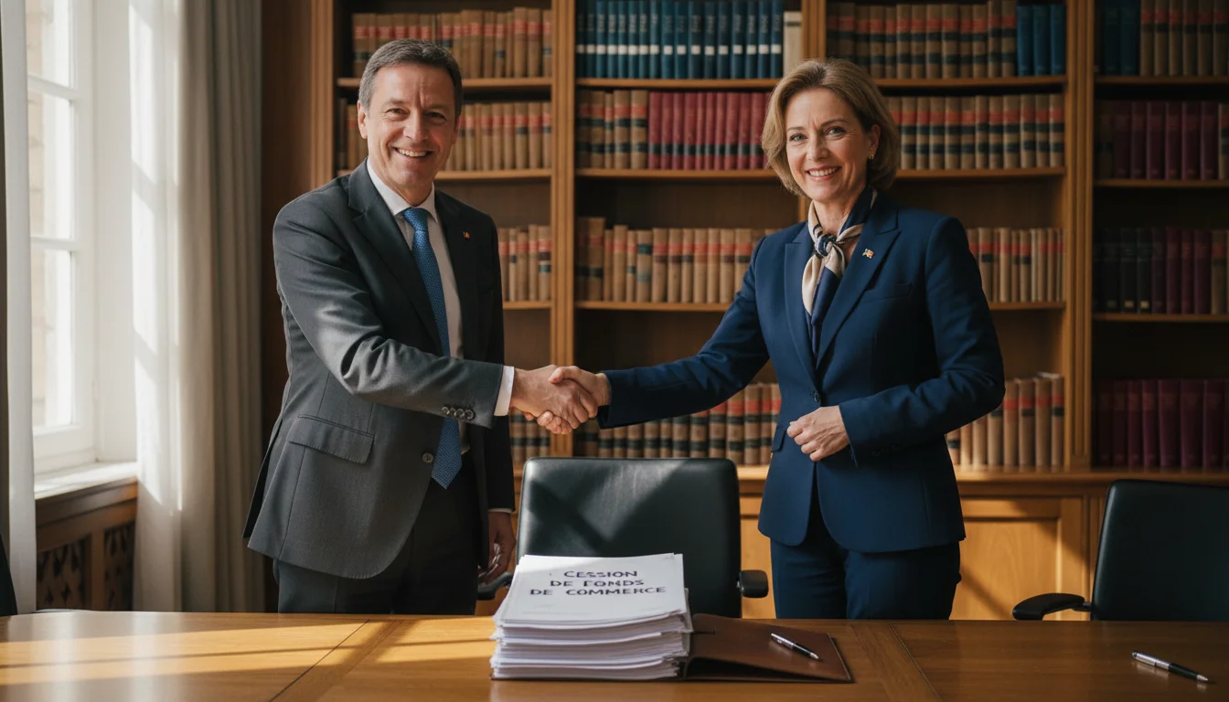 Signing business transfer agreement in Belgium