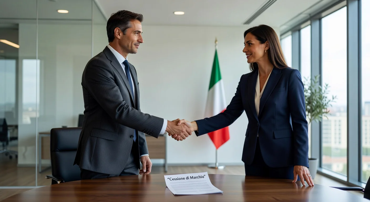 Italian trademark transfer agreement signing
