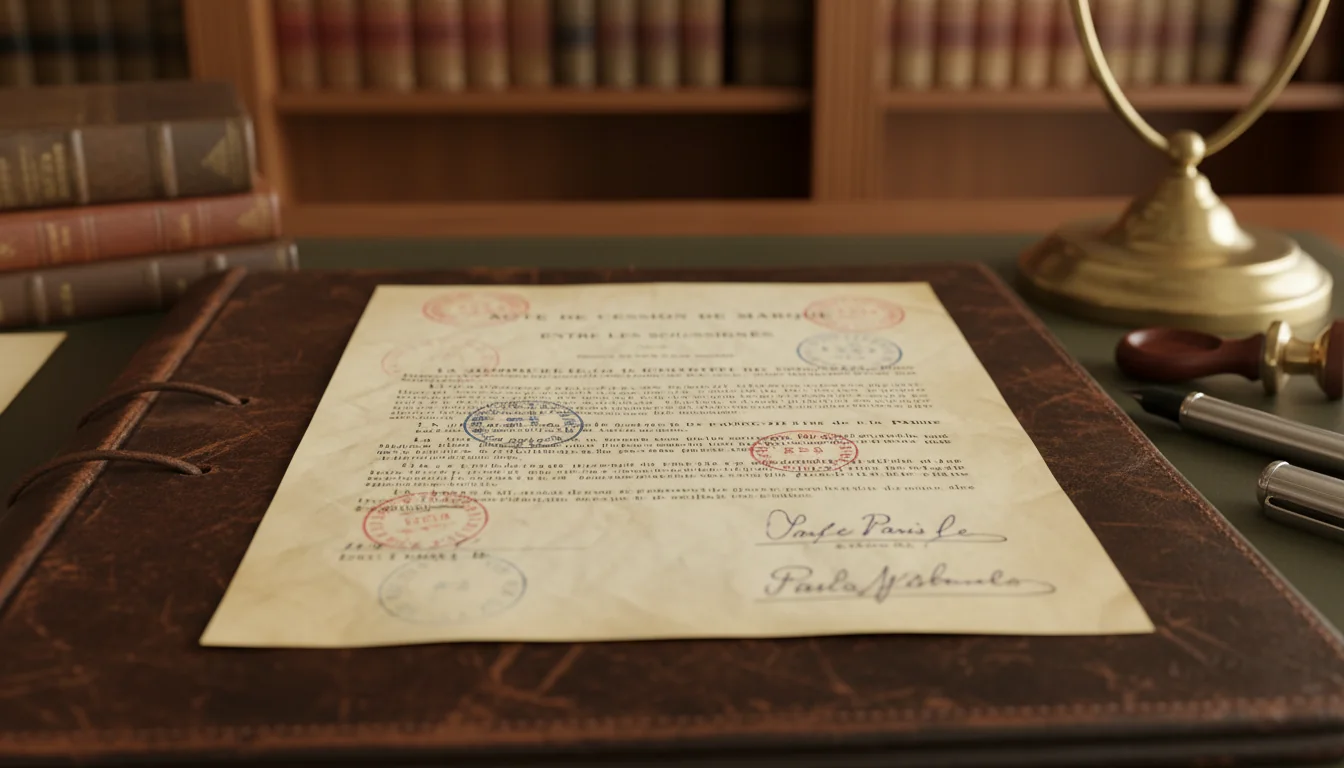 Official French trademark cession certificate