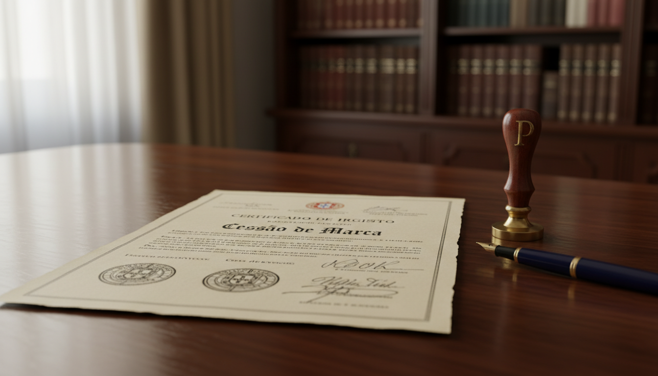 Official Portuguese trademark certificate document