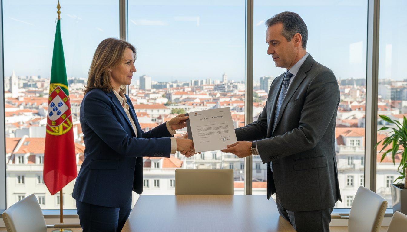 Portuguese trademark transfer contract signing