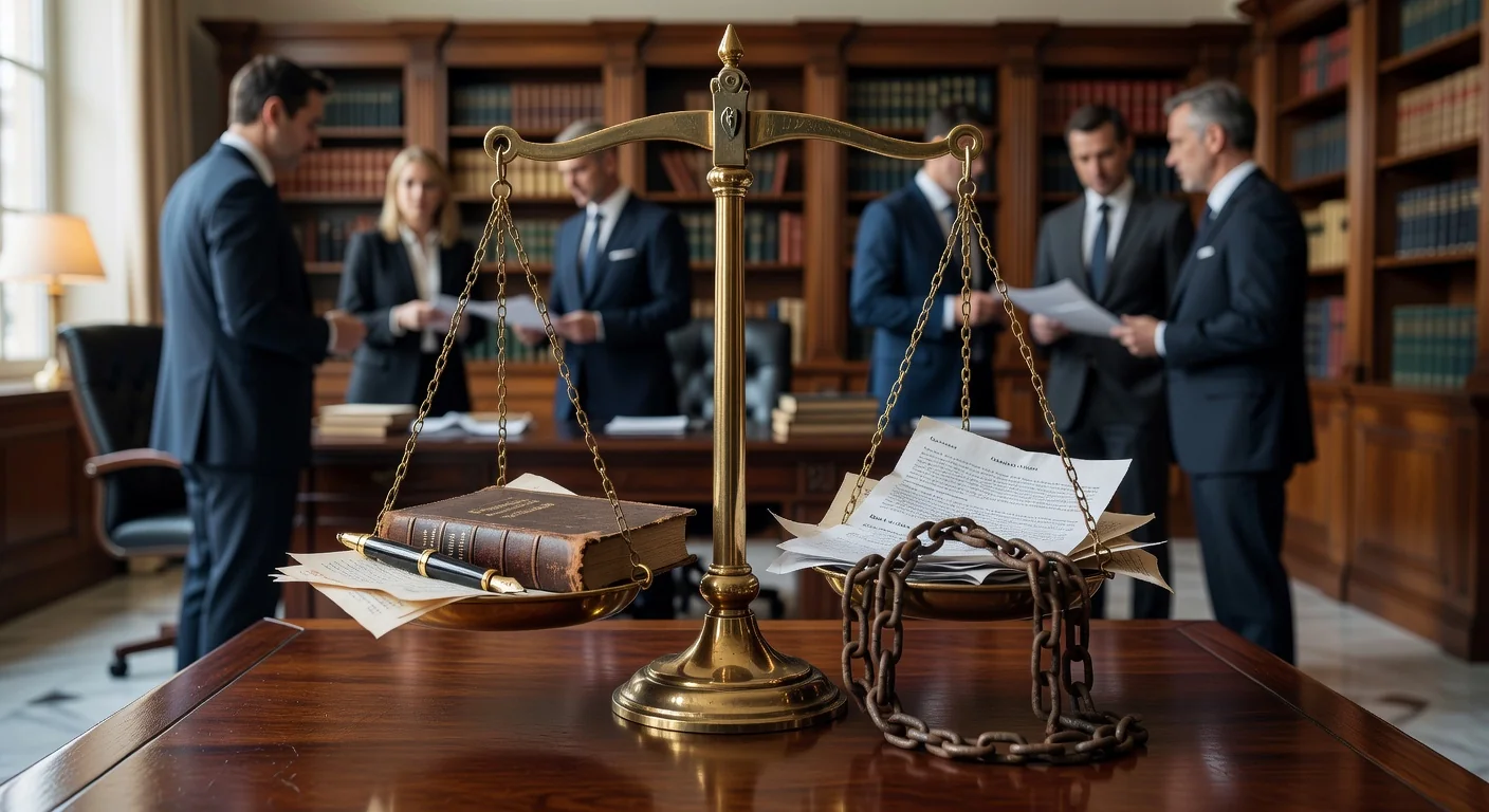 Balance scale of rights and obligations