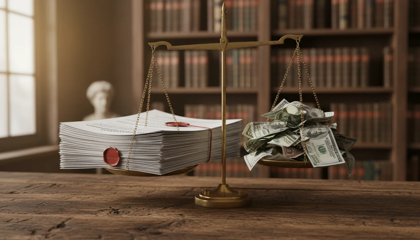 Scales balancing copyright rights and royalties